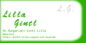 lilla gintl business card